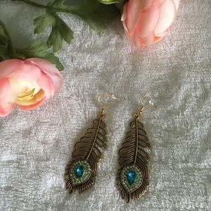 Peacock eye earrings